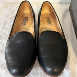 Nisolo black leather smoking shoe loafers